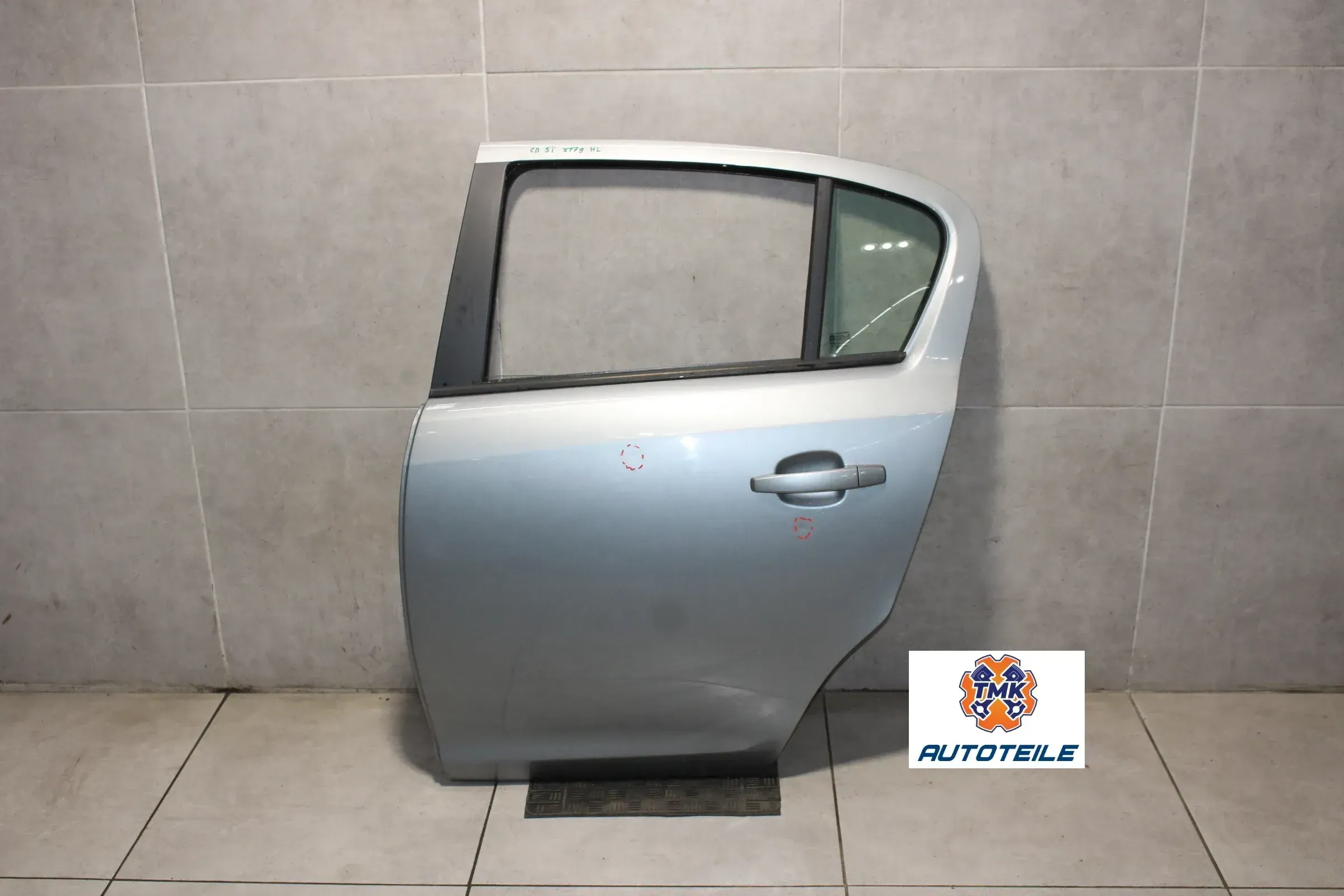 Opel Corsa D Tür Hinten Links Fahrerseite 5 Türer Z179 Argonsilber - Bild 1