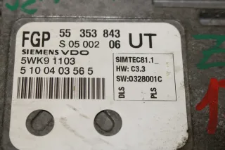 Opel Zafira B Motorsteuergerät Steuergerät Motor 2.2 Z22YH ENTHEIRATET 55353843 UT - Bild 6