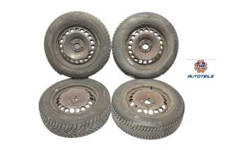 Opel Corsa D Felgen Stahlfelgen Winterreifen 185 65 R15 ET 39 4 Loch - Bild 1