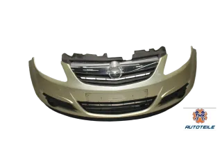 Opel Corsa D Stoßstange vorne  Frontschürze Vorfacelift Z40M Champagnersilber - Bild 1