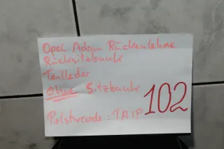 Rückenlehnen Lehnen hinten rechts links Teilleder TAIP Opel Adam - Bild 6