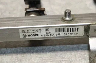 Opel Meriva B Corsa D Einspritzleiste Einspritzdüsen 1.4 A14XER 55572731 0280151258 0280158181 - Bild 3