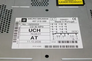 Opel Astra H Zafira B Autoradio Radio CD30 CD 30 MP3 AUX 13255553 497316088 UCH entheiratet - Bild 4