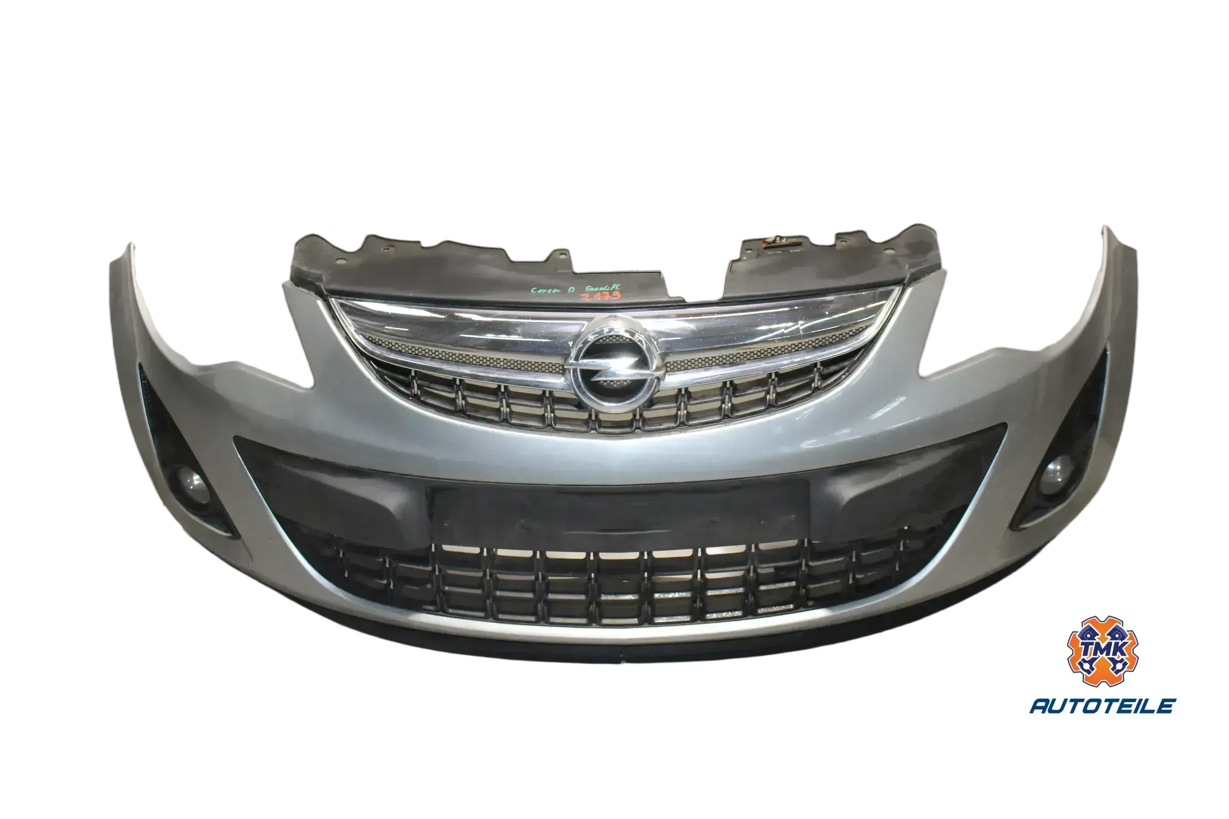 Opel Corsa D Facelift Stoßstange vorne Frontschürze Z179 Argonsilber - Bild 1
