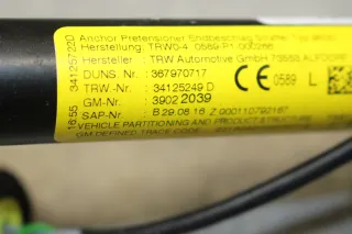 Opel Adam Gurtschloss Vorne Links A - Säule 39022039 34125248 - Bild 6