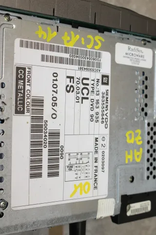 Opel Zafira B Astra H Radio Autoradio DVD90 NAVI 13163935 UCL ENTHEIRATET - Bild 4